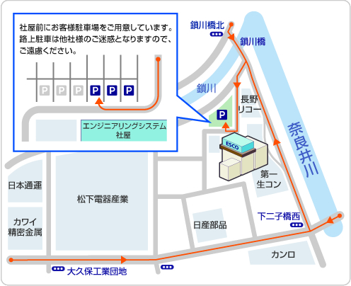 画像：大久保工業団地マップ